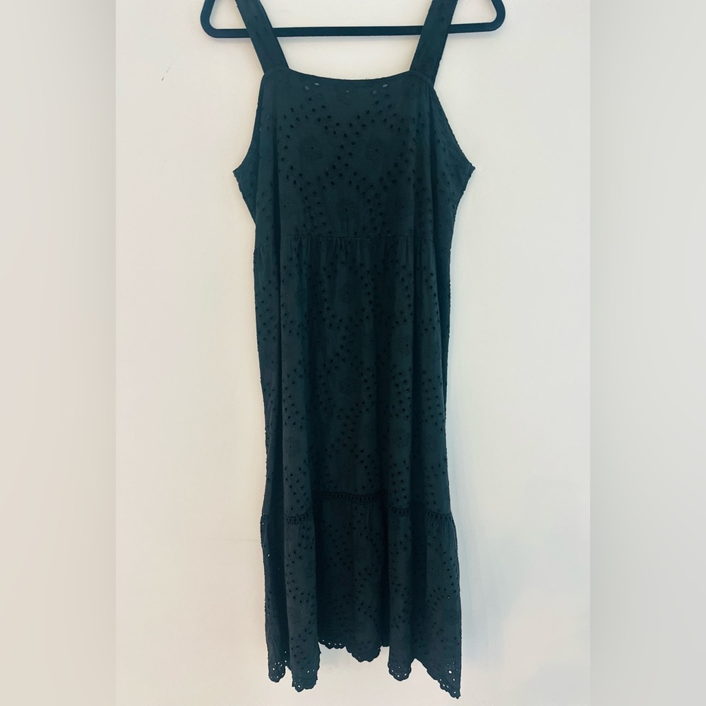 Valentina Naldi Eyelet black dress size M